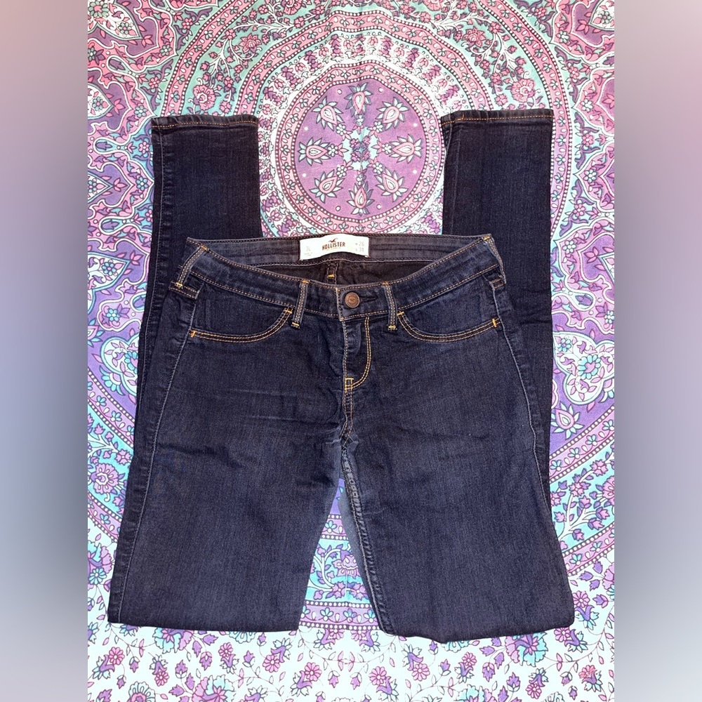 Hollister Women's Deep Indigo Skinny Jeans
